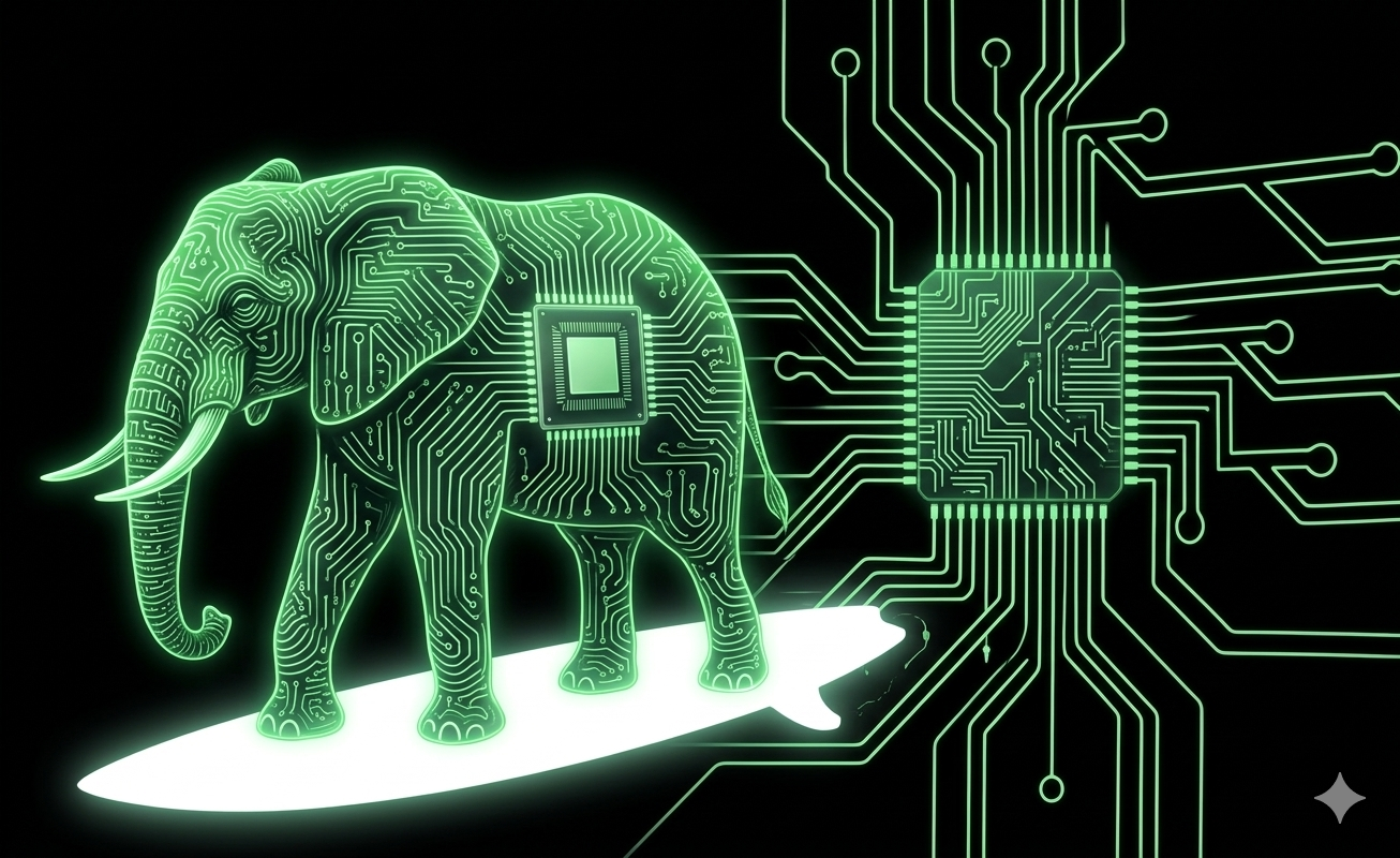 ElephantSurfers — hero elephant